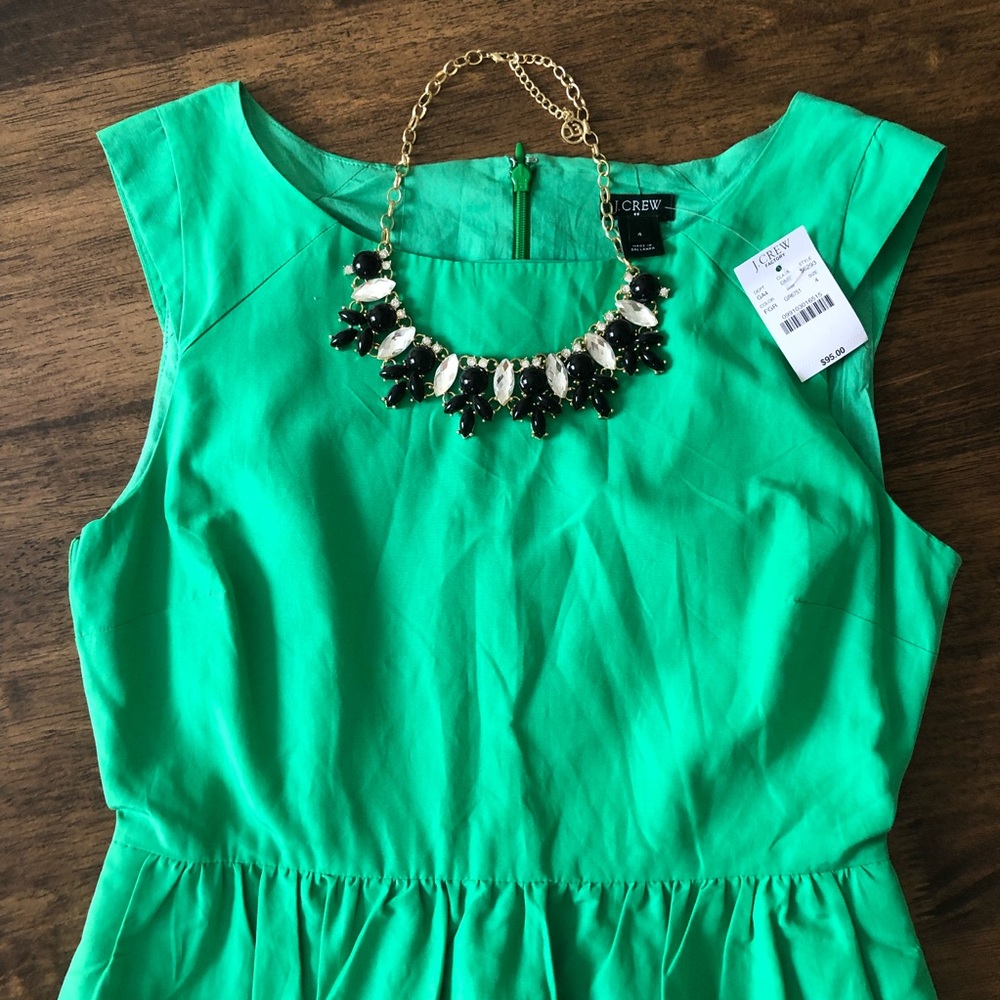 *NWT* Green Lucille J Crew Size 4 Dress